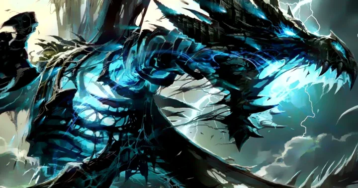 Sindragosa, the Frost Queen of the Blue Dragonflight, soars through the icy skies, releasing a bone-chilling roar.