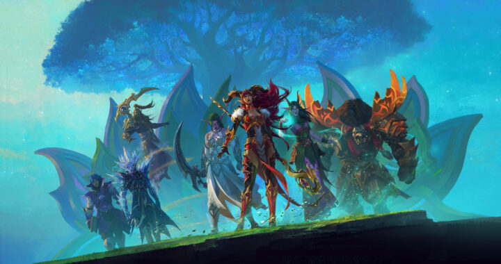 Key art for World of Warcraft Dragonflight: Guardians of the Dream (10.2) patch, featuring captivating imagery of the Emerald Dream and mythical creatures.