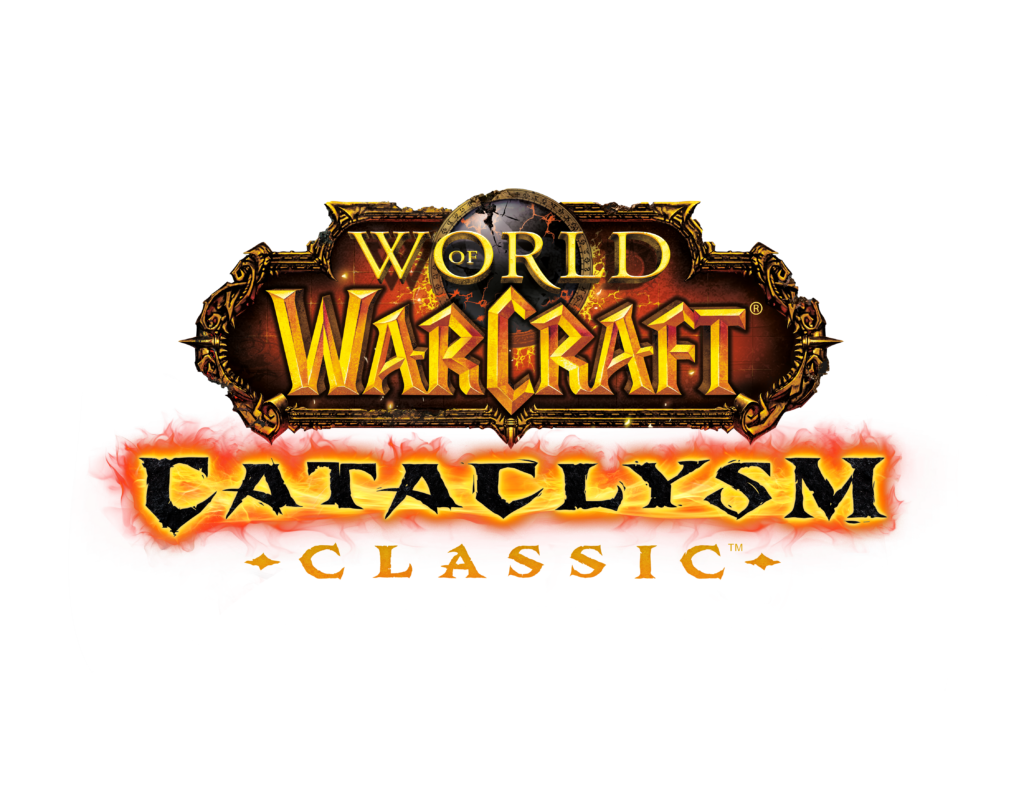 World of Warcraft Cataclysm Logo - A striking emblem representing the Cataclysm expansion in the iconic World of Warcraft universe.
